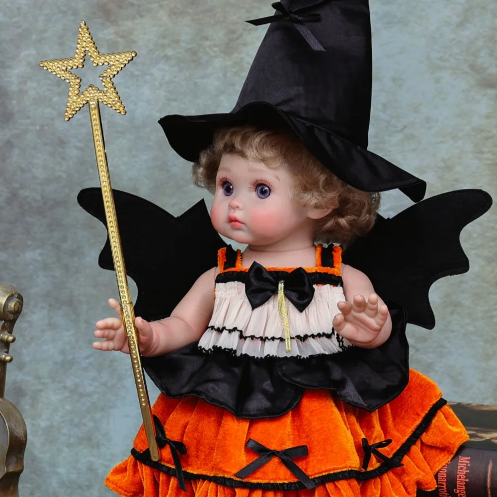 クローバレイ 44cm フルボディビニールリアルなリボーンドール 18インチ オリジナルウィッチビニールソル 手作り高級塗装玩具 キッズギフト