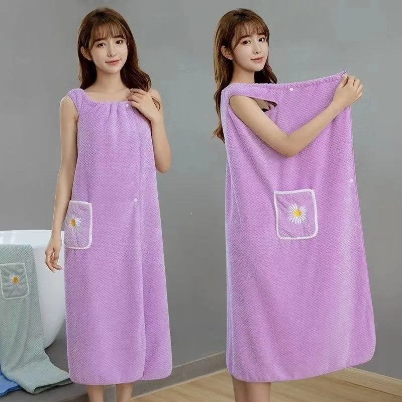 Extra Long Pink Floral Bath Towel, super absorbent, lint-free & soft. Suitable for spa,sauna, bathroom,plush texture,ideal gift. - view 3