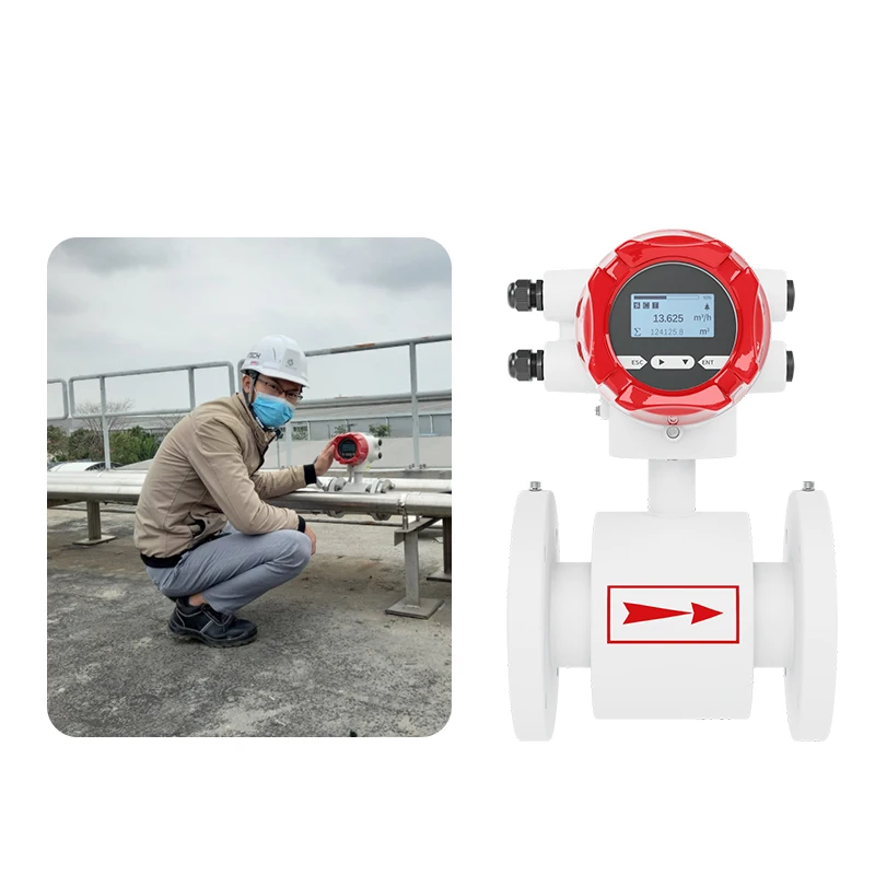 

Customizable Modbus Water Flow Meter Magnetic Flow Meter Clamp Electromagnetic Flowmeter with OEM Support