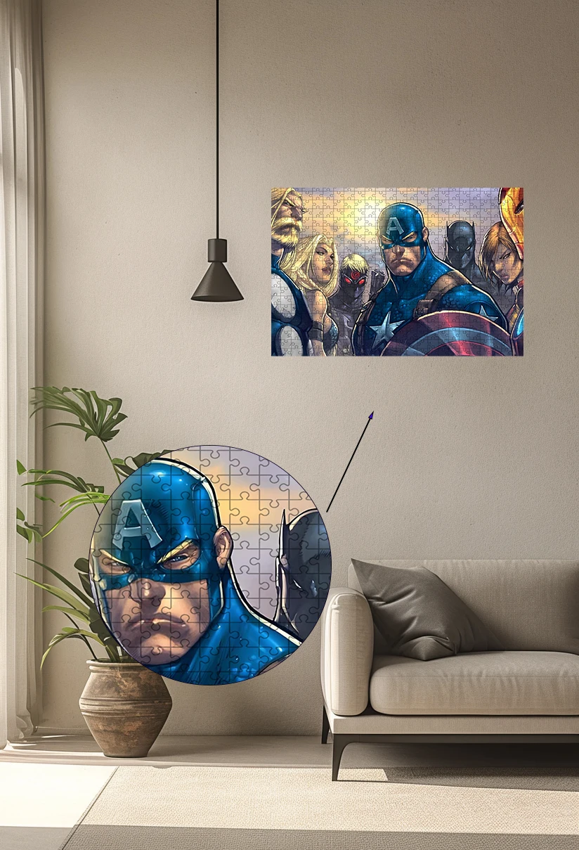 Das Avengers-Puzzle 35/300/500/1000 Teile, einteilige Holzpuzzles für Erwachsene und Kinder, Lernspielzeug, Geschenke