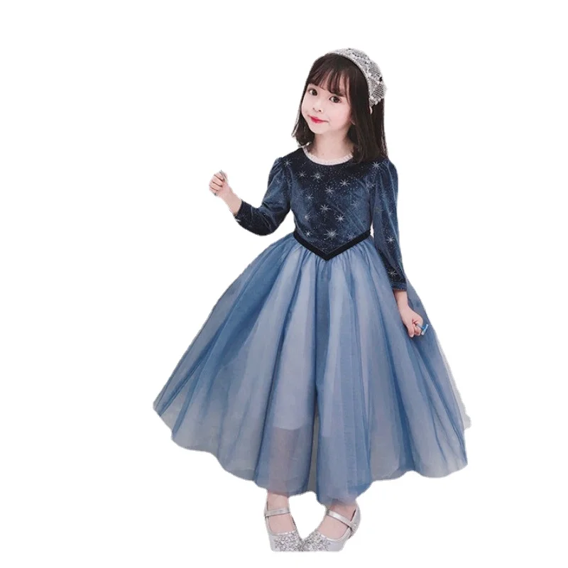 Toddler Girl Princess Dress Spring Long Sleeve Backless Kids Dresses Birthday Party Children Clothes Autumn Flower Girl Dresses