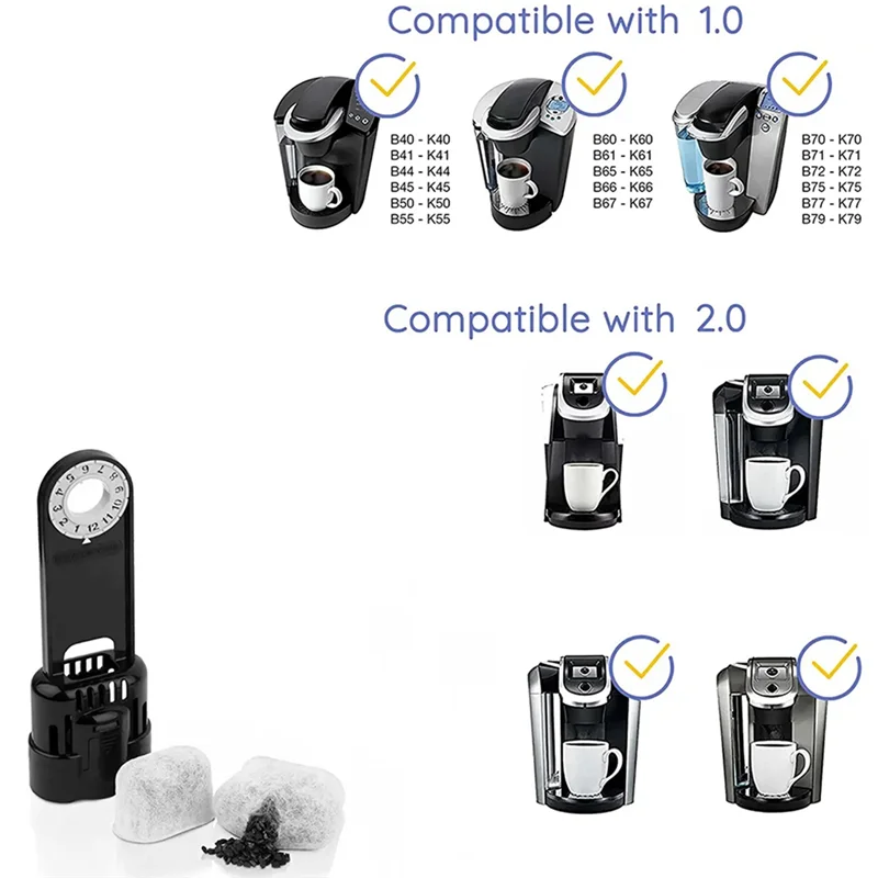 6 Pack Charcoal Filters Compatible for Breville BWF100 Machines, Breville Espresso Machine Water Filter Replacements