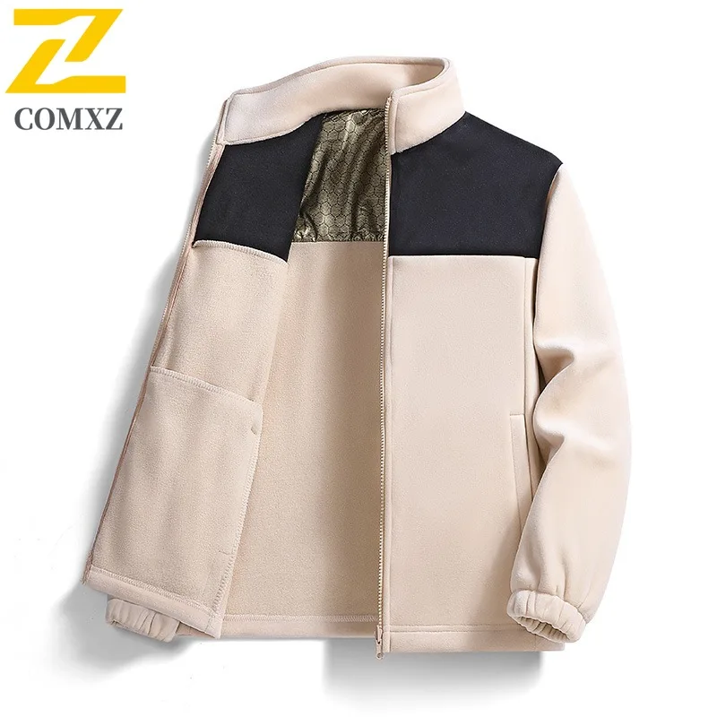 

COMXZ 2025 уличная мужская куртка с воротником-стойкой, утолщенная теплая парка для приключений, удобная зимняя новая ветровка в уличном стиле