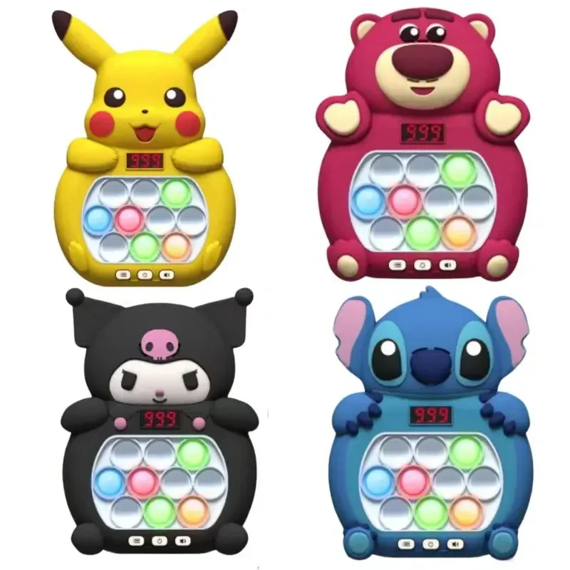 New Kuromi Quick Push Game Pop up Fidget Bubble Electronic Pop it Pro Game Light Stress Relief Toy Adult and Children\'s Gift Box