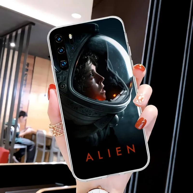 Alien Xenomorph Smart Phone Case for Huawei P50 P40 P30 Pro Mate 40 30 Pro Nova 8 8i Y7P Honor Clear Phone Cover Funda