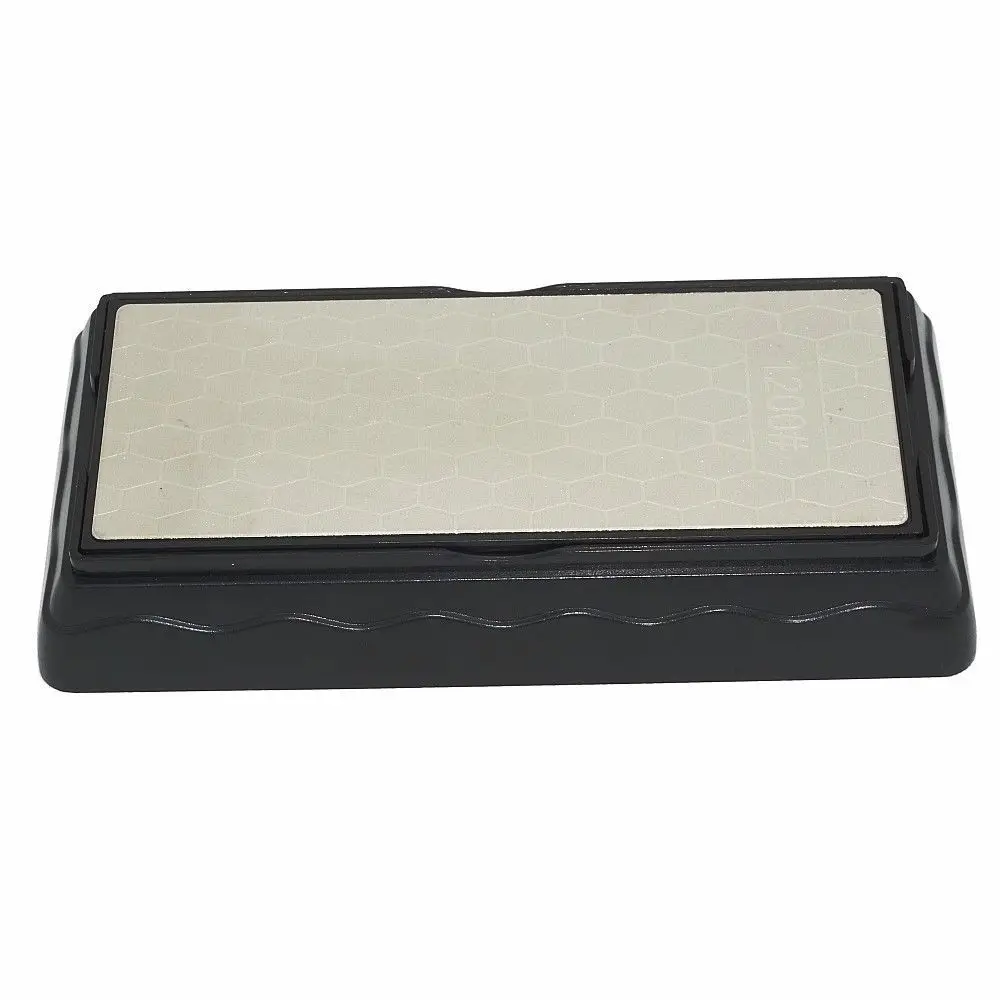 Diamond Sharpening Stone Whetstone Knife Sharpener 400# 1200# Double Sided Knife Sharpening Stone with Non-Slip Base