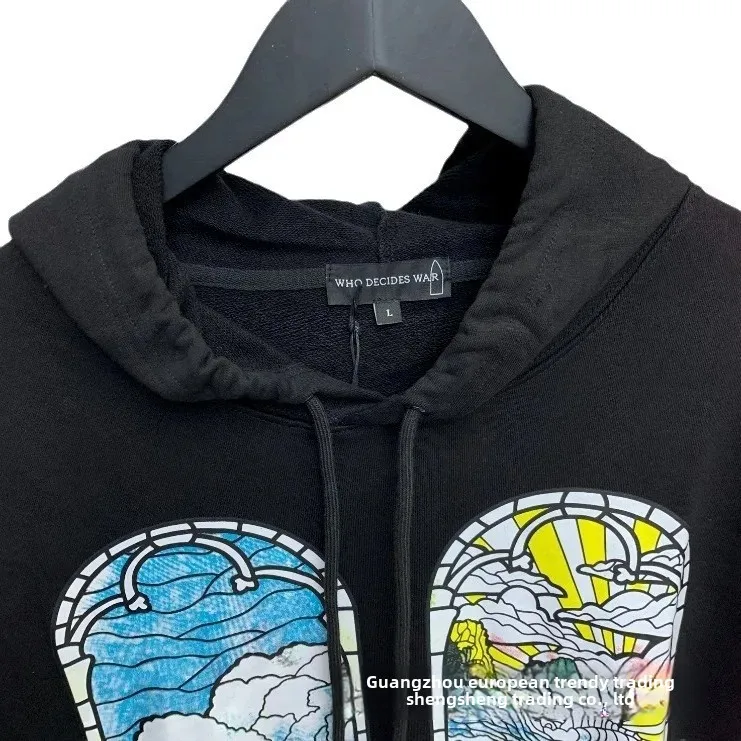 Sudadera con capucha con estampado de águila vieja de la guerra de la moda, sudadera con capucha versátil de calle, comercio exterior transfronterizo