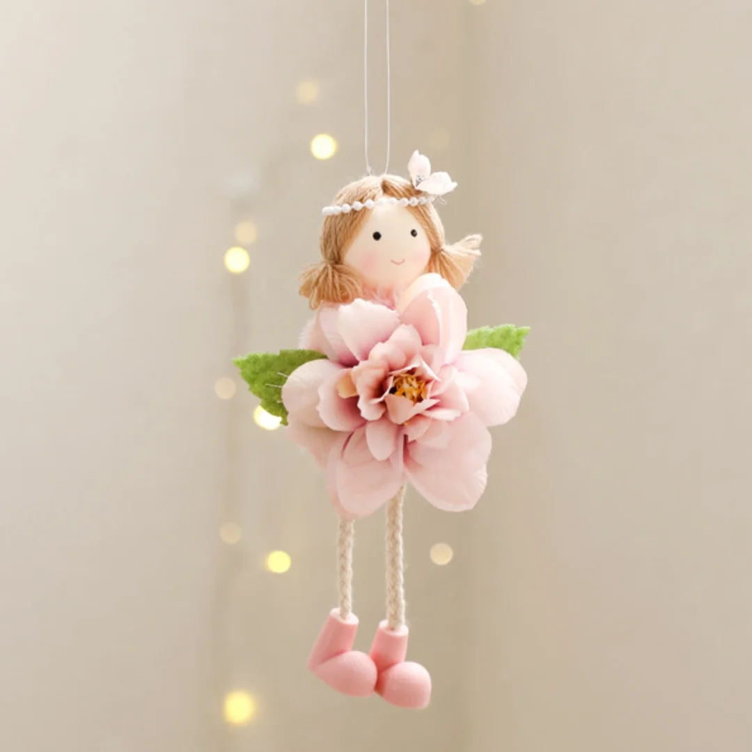 2024 Easter Flower Angel Girls Window Sitting Fairy Tree Hanging Figurine For Woman Gift Home Wedding Birthday Party Decoration