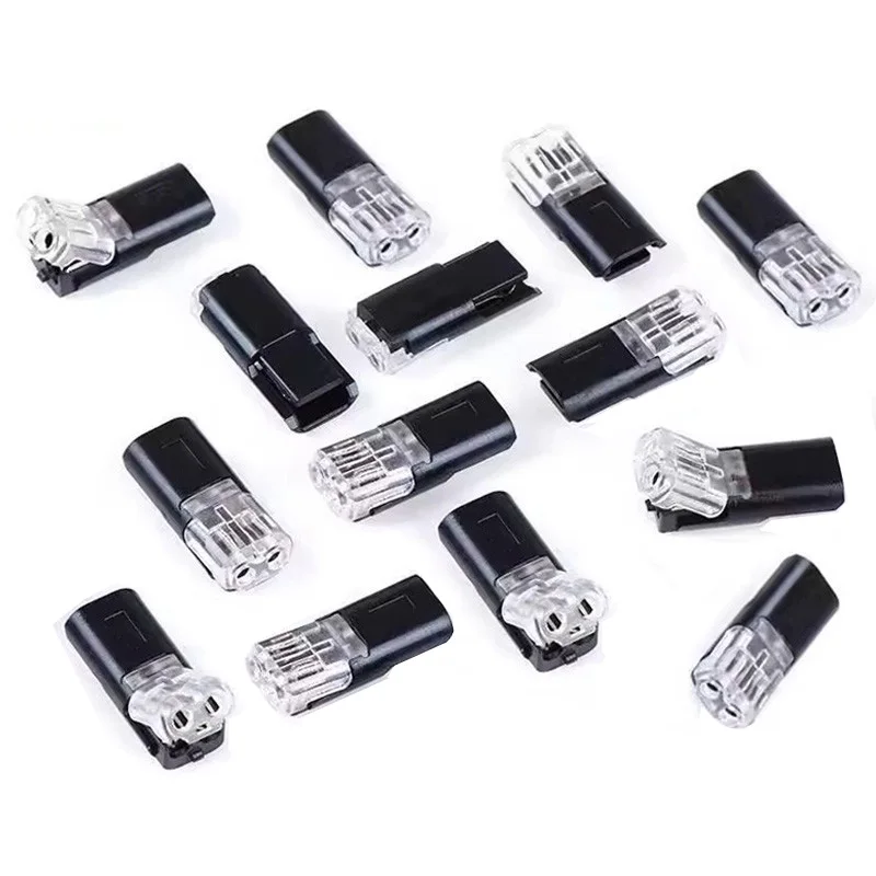 25Pcs D2 Double-Line Interlocking Detachable LED Connectors That Require No Soldering, Featuring Quick-Connect Terminals,