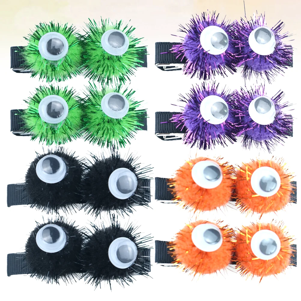 

4 Pairs European and American Baby Hair Barrettes Kids Clip for Halloween Clips