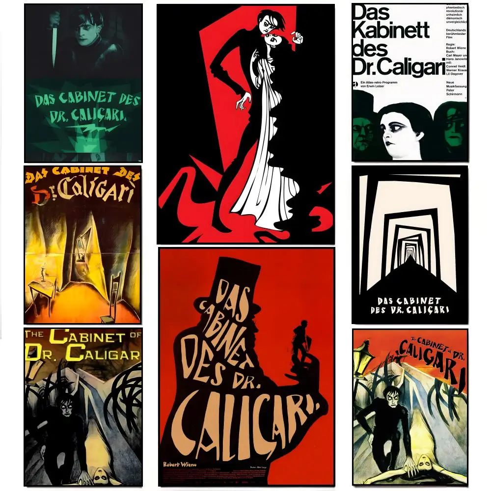 D-Das Cabinet des Dr. Caligari Movie Poster Poster HD  Waterproof Wall Sticker Bar Living Room Decor Gift