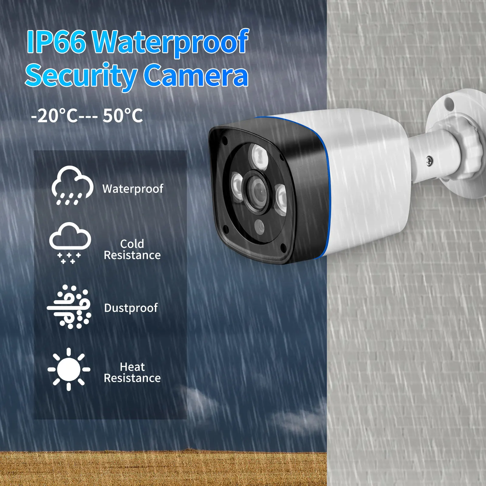 XMEYE-Câmera CCTV Impermeável com Detecção de Movimento, Detecção de Rosto, Power over Ethernet, Câmera IP, Alerta por Email, 8MP, 5MP, 4MP, H.265