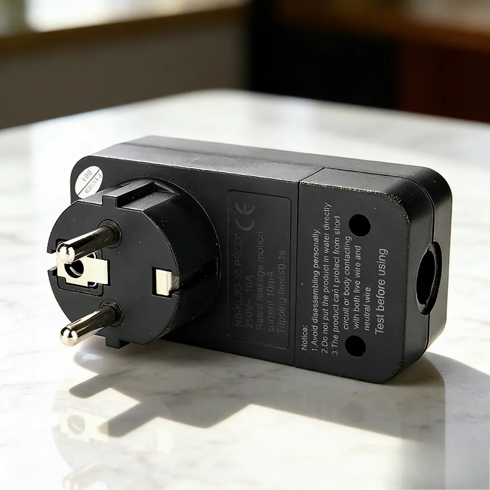 

FI Circuit Breaker 16A EU Plug 10mA Residual Current Circuit Breaker Personal Protection Plug Replacement Plug XT