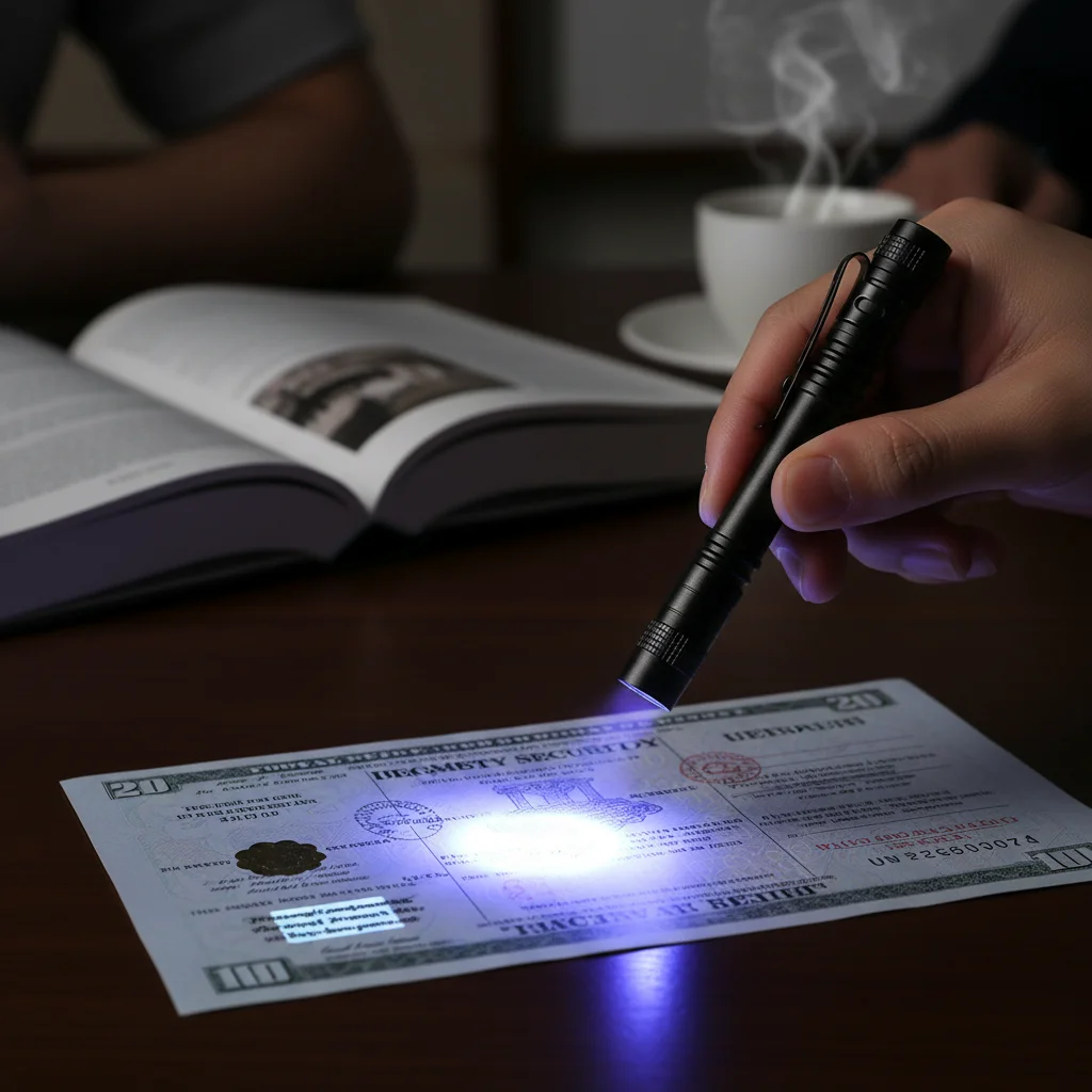 Senter Uv 365nm Senter Ultraviolet dengan Klip Pena Sidik Jari 395nm Lampu Deteksi Kalajengking Manual Lampu Noda Mini Portabel