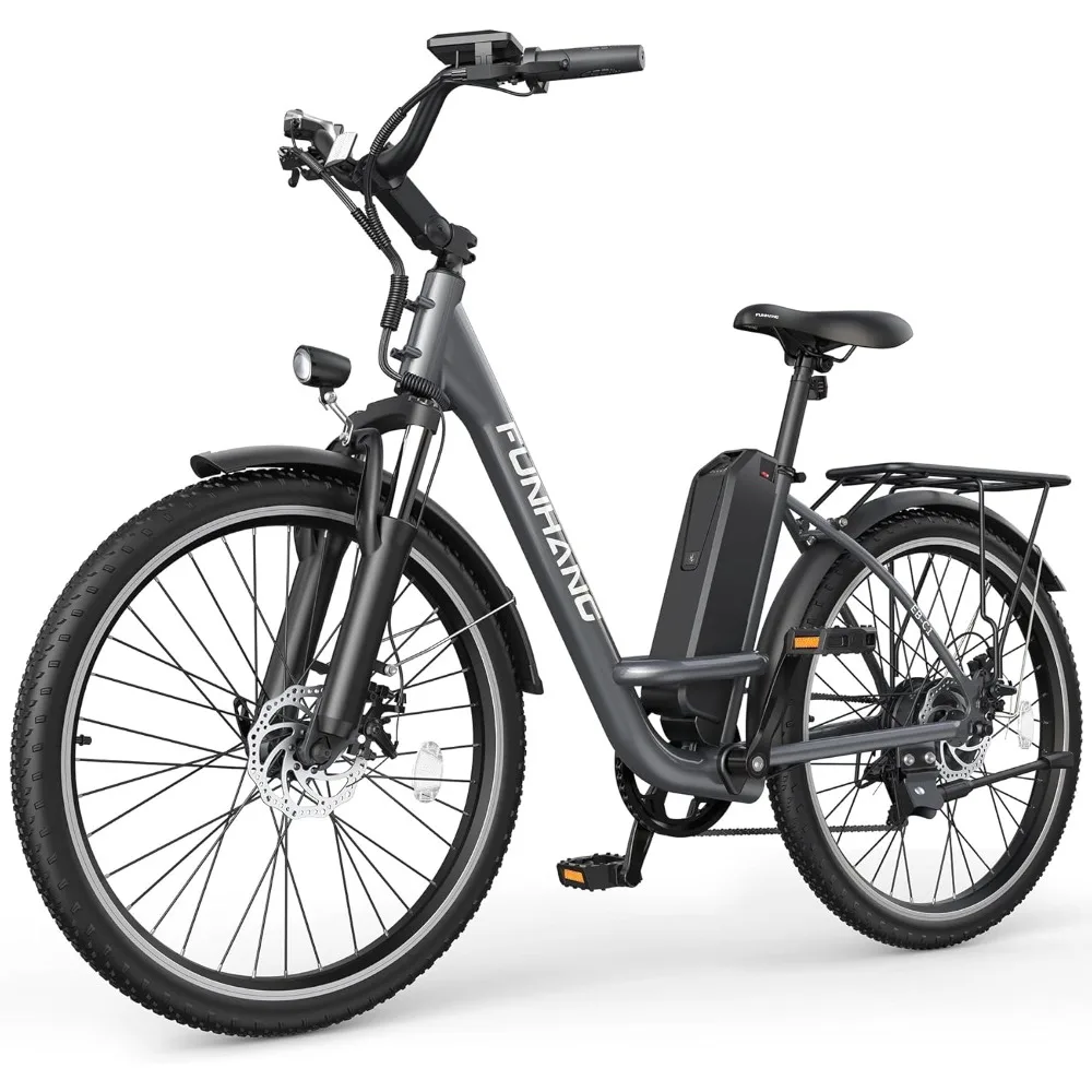 

Electric Bike for Adults, 1000W Peak Ebike, 21.7MPH 50Miles City Cruiser Ebikes, , Adjustable Stem, Rear Rack, Front Suspension