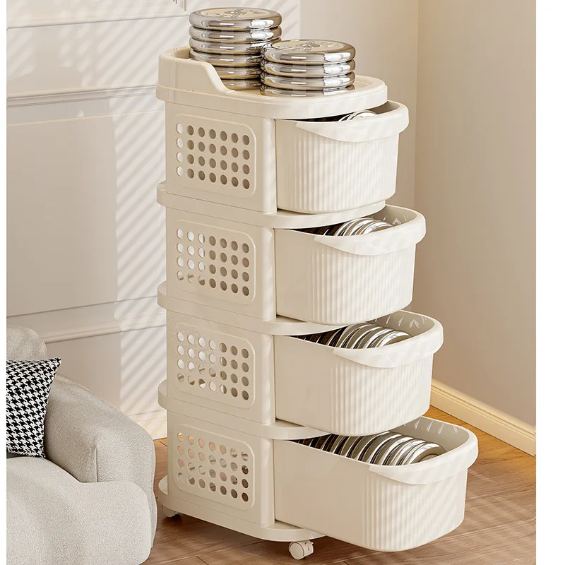 خزانة تخزين على شكل درج عربة متنقلة لتنظيم الوجبات الخفيفة من البولي بروبيلين للعبة أو تخزين الوجبات الخفيفة للاستخدام المنزلي #2