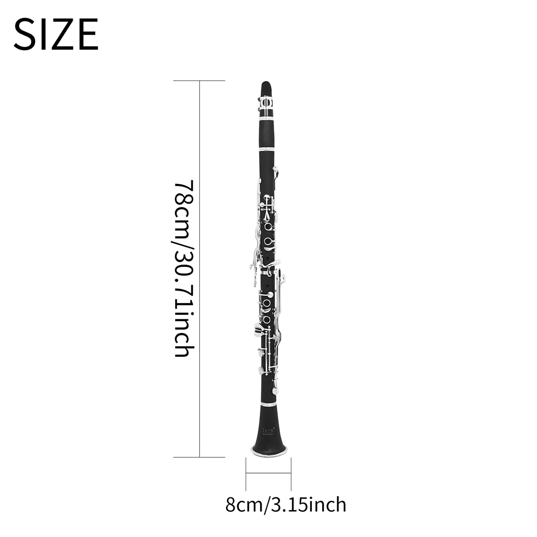 IRIN IN590 Clarinet Key of G 17 keys Bakelite Body German Clarinet Double Regulator Black Tube Woodwinds Musical Instruments