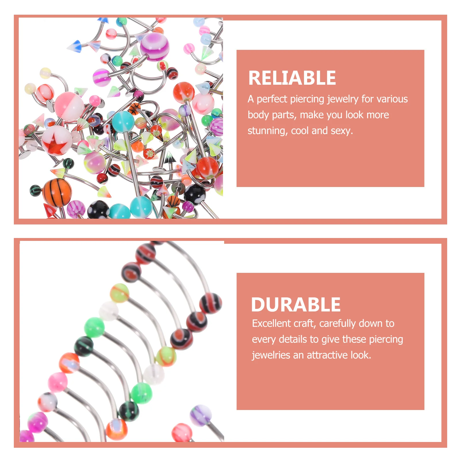 

1 Set Body Piercing Jewelry Kit Assorted Stainless Steel Lip Tongue Nose Eyebrow Bars For Women Men Belly Button Navel Rings