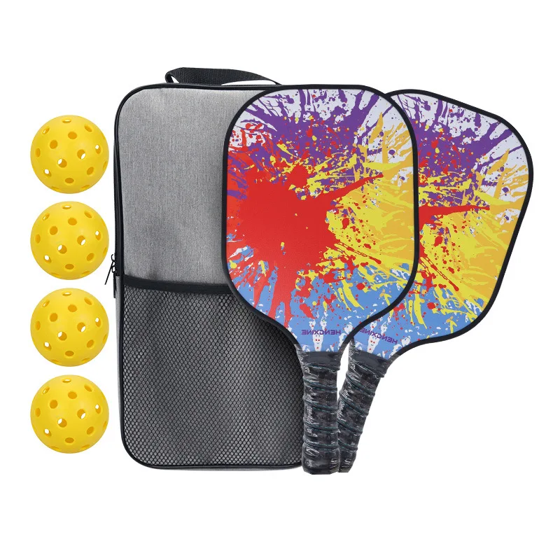 

Full carbon fiber thickened Peak racket set, high-end beach 2-racket 4-ball ultra-light training portable bag