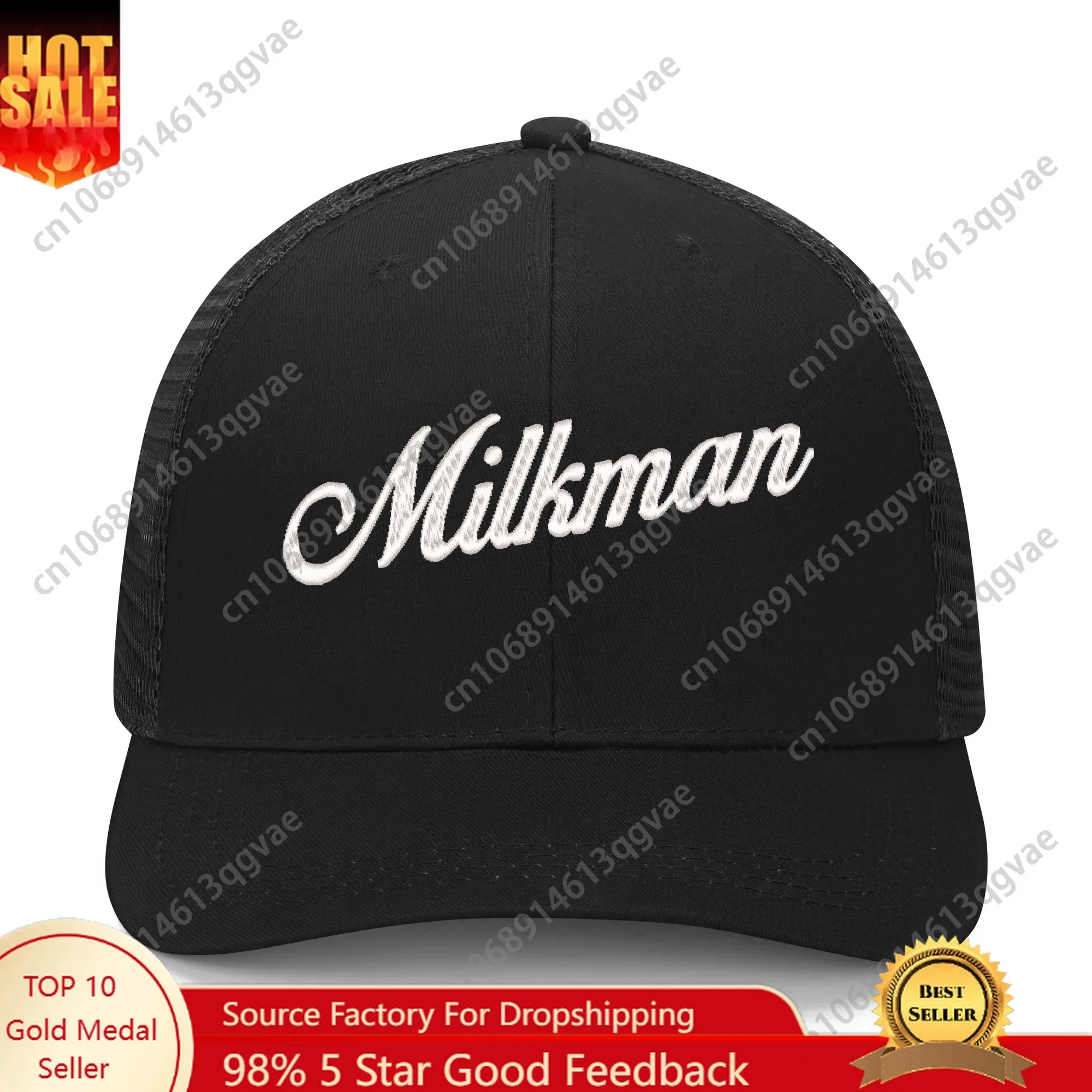 

White Milkman Francis Moses Embroidery Hat Mens Womens Sports Baseball Hat Hip Hop Breathable Summer Headwear Custom Caps Logo
