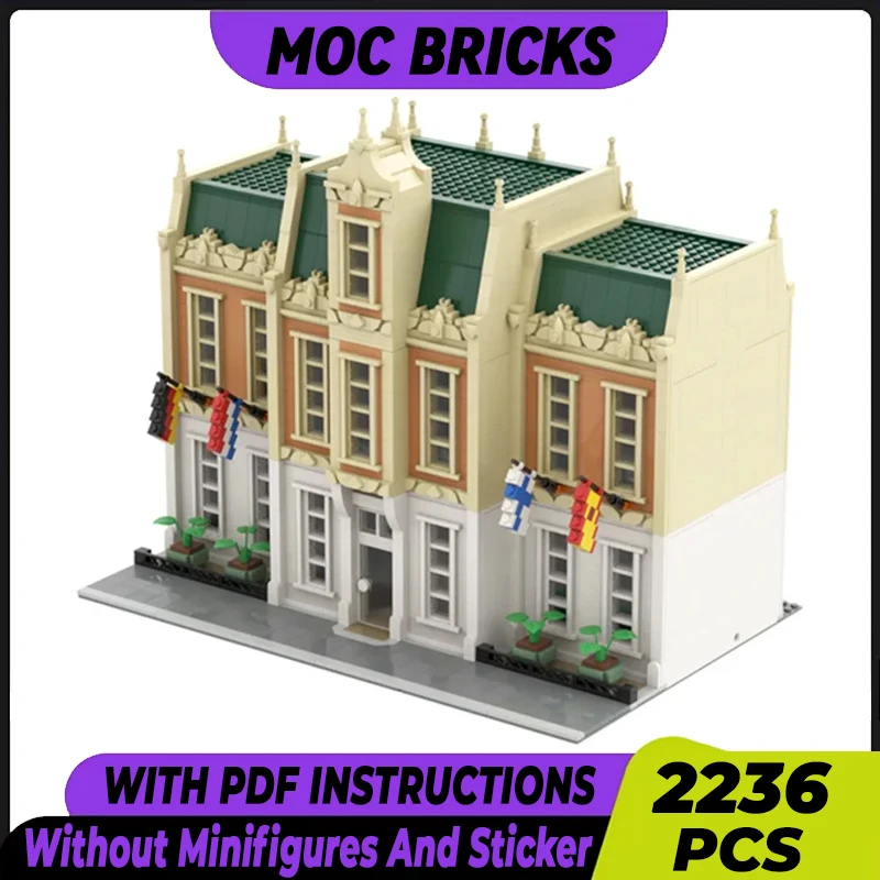 

Street View Model Moc Building Bricks Foreign Ministry Building Technology Modular Blocks Gifts Christmas Toys DIY Sets Assembly