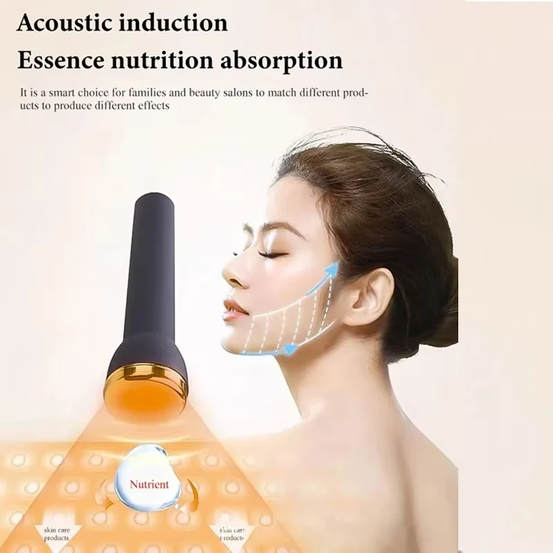 3 IN 1 Macchina di bellezza ad ultrasuoni Lifting facciale ad ultrasuoni Dispositivo di bellezza per massaggio degli occhi Cura della pelle Pulizia dei pori Massaggiatore SPA facciale