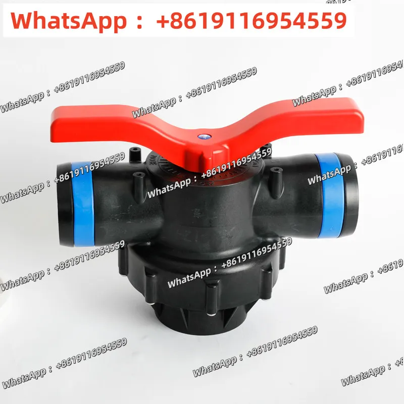 Ceramic plane sealed water outlet pile valve, three-way five-way plane valve for irrigation system 3-inch DN80 pipe 90