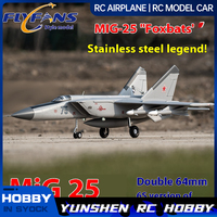 Flyfans Mig-25 Foxbat Twin Engine 64mm Ducted Engine Jet Assembled Fixed Wing Model Fighter Jet With Iraq/Soviet Livery
