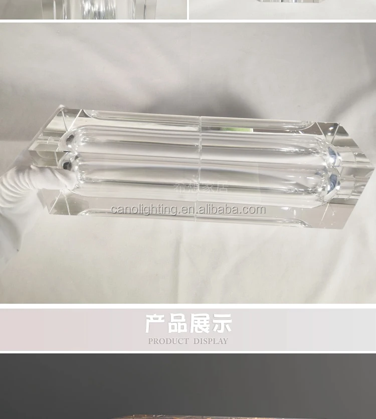 Interior Glacon LED Table Lamp, luz retangular, iluminação interior