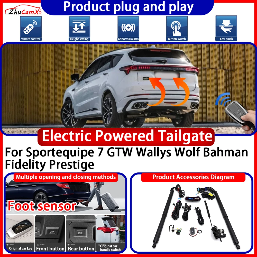 Powered Tailgate for Sportequipe 7 GTW Wallys Wolf Bahman Fidelity Prestige Anti Pinch Smart Intelligent Control Gate Lift Kit