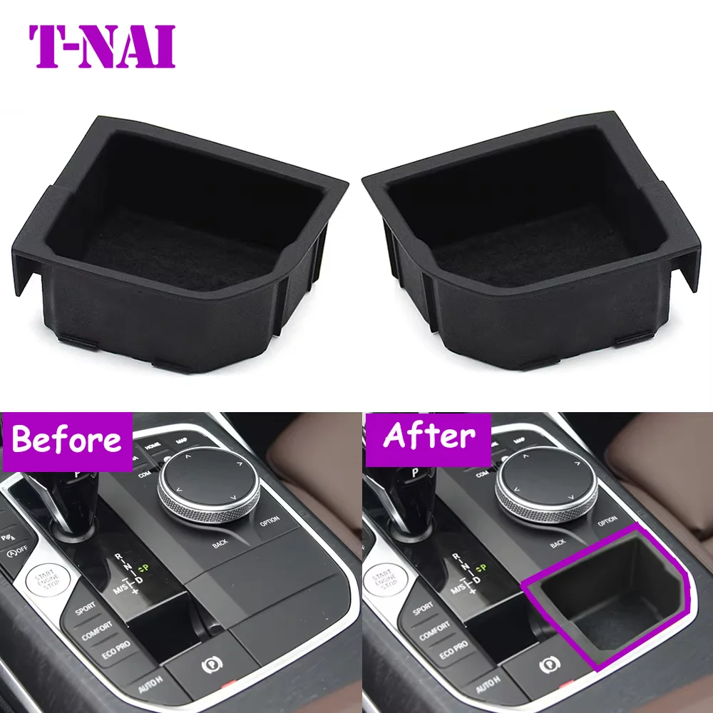 Central Console Gear Lever Modified Storage Box For BMW 2 3 4 Series Z4 X3 X4 X5 X6 F40 F44 G20 G26 G29 G01 G02 G05 G07 G08