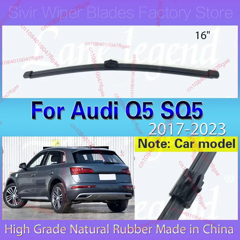 

For Audi Q5 SQ5 2017 - 2023 Wiper Rear Wiper Blade Windshield Windscreen Clean Tailgate Window Rain Brush Car Accessories 16"