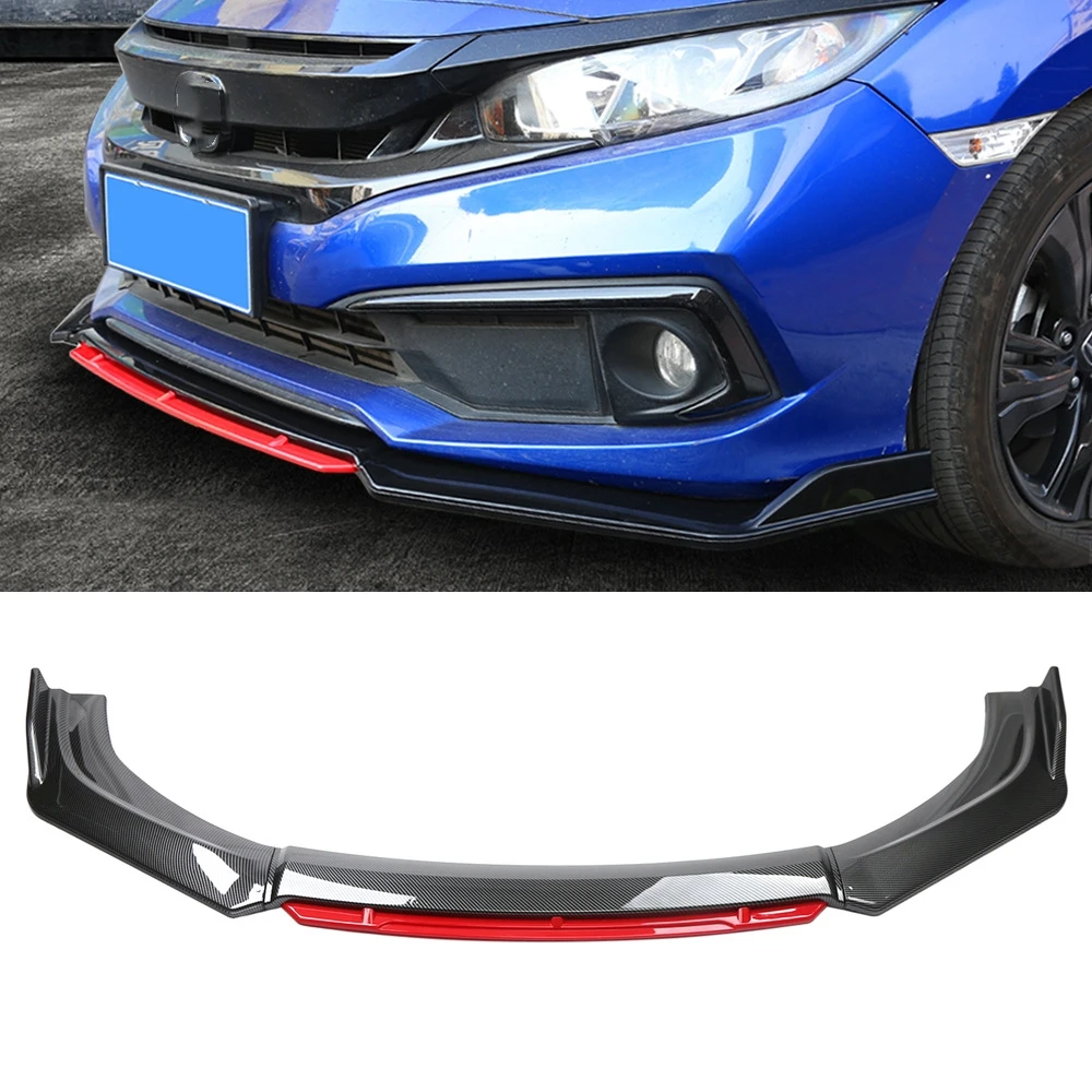 

Universal New Style Car Front Bumper Lip Body Kit Spoiler Carbon Fibe Decorative Strip Bumper Canard Lip Splitter Accessories