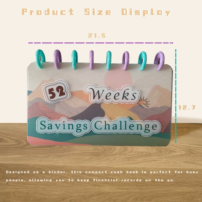 52 Week Binder Saving Challenge Reusable Cash Planner Envelope Fun Money-Saving Organizer