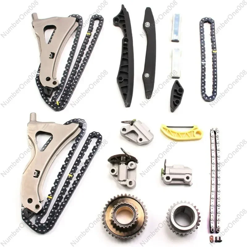 Engine Timing Chain Kit for M278 Mercedes CLS550 E550 E500 S500 SL550 W166 4.7 V8 Turbo, 2 Years Warranty