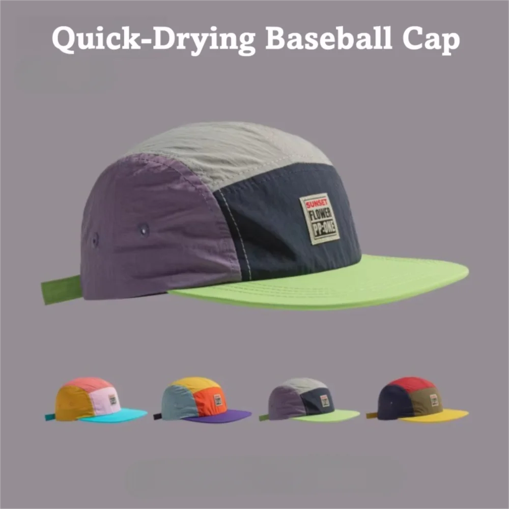 Casual Japanese Style Hip-hop Hats 5 Panel Quick-drying Flat Brimmed Baseball Cap Breathable Thin Sunscreen Hat Unisex