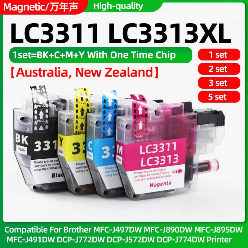 4Color/1set~5set LC3211 LC3213 LC-3211 LC-3213 XL Compatible Ink Cartridges For Brother DCP-J772DW MFC-J491DW MFC-J890DW Printer