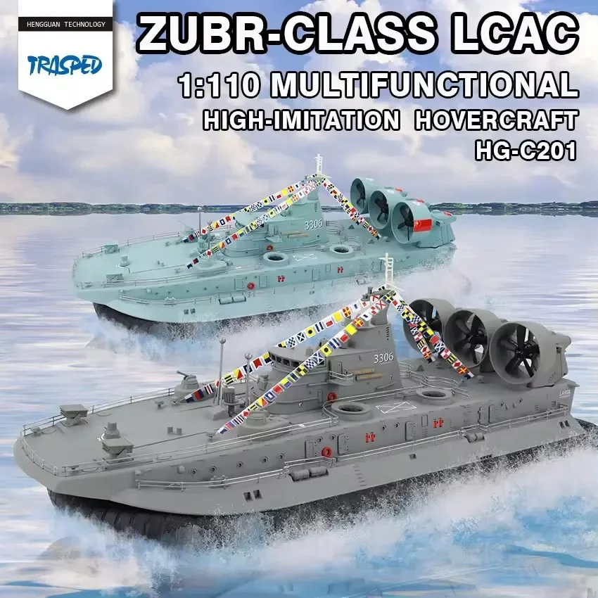 Grande Brushless Elétrico Controle Remoto Navio, Profissional Anfíbio Aterragem, Almofada de Ar do Exército, Barco Rápido, Adulto Presente Brinquedo ao ar livre