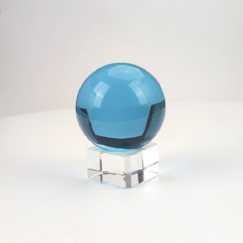 Imagem -03 - Bola de Cristal Aquamarine Asiático Raro Obsidiana Esfera Bola de Cristal Cura Pedra Decoração Feng Shui 30 Mm100 mm