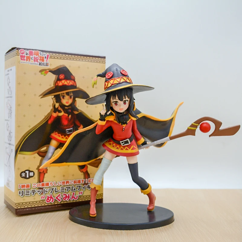 Figura de Anime de Megumin de KonoSuba, ¡Bendición de Dios en este maravilloso mundo! Figura de acción Aqua/Yunyun/Darkness, muñeco de juguete