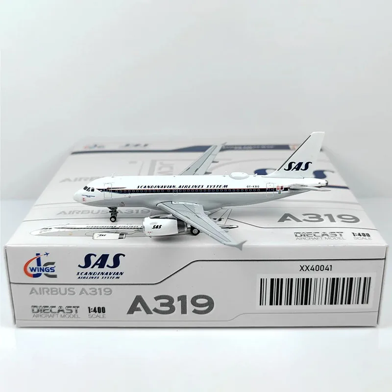 1:400 Alloy Collectible Plane JC Wings A319-100 OY-KBO XX40041 A319 SAS Airlines Diecast Aircraft Model Toy