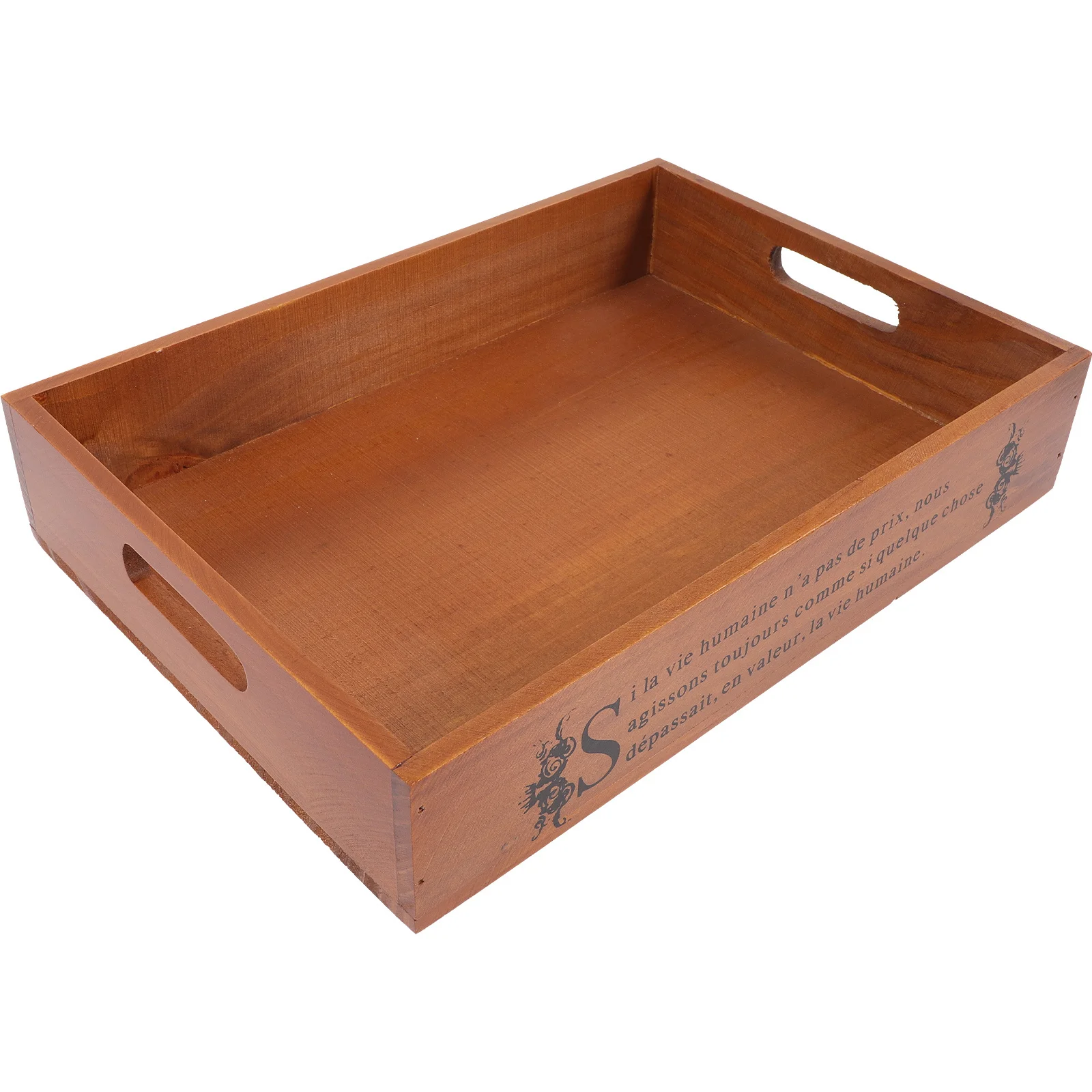 

Wooden Letter Tray Storage Box for Paper Books Stationery Indoor Plant Pot Shelf Cosmetics Holder Flowerpot Rack Bonsai Storage