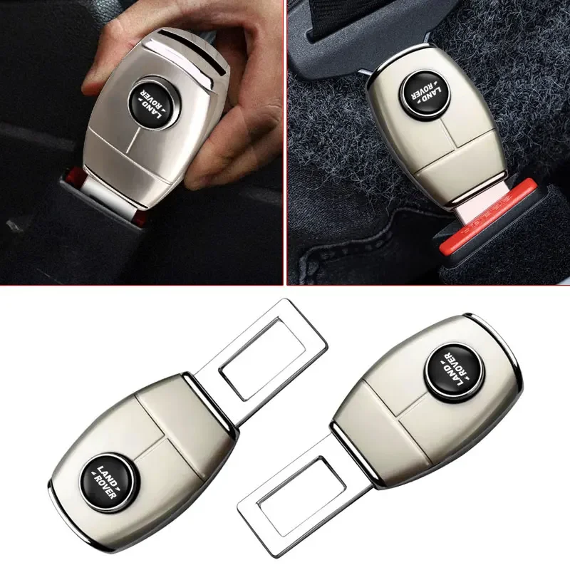 For Land Rover Freelander Range Rover Velar 2 Defender 1/2Pcs Car Seat Belt Clip Extension Plug Buckle Emblem Car Accessories