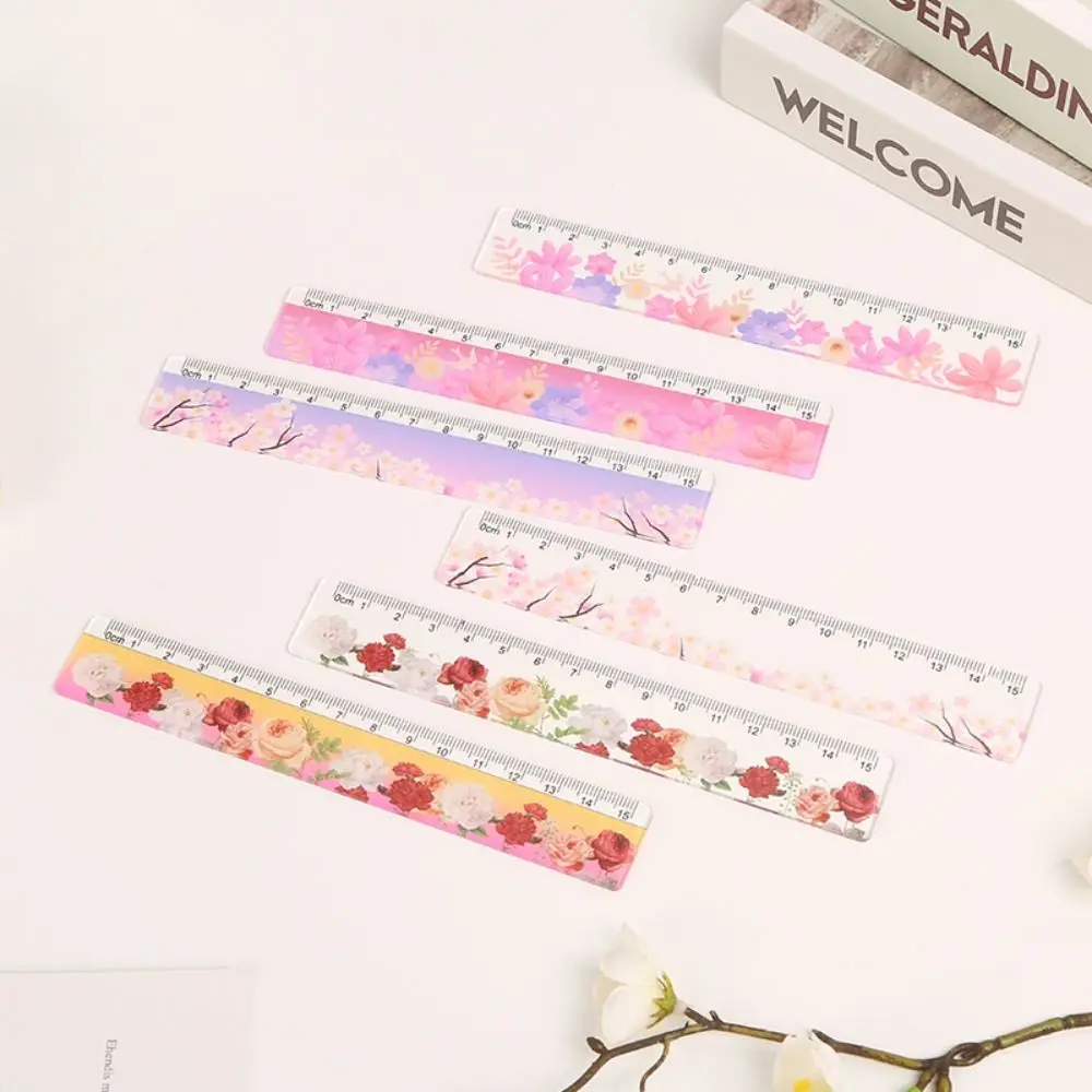 Cute Acrylic Straight Rulers School Office Supplies Planner Accessories Student Prize Drawing tools