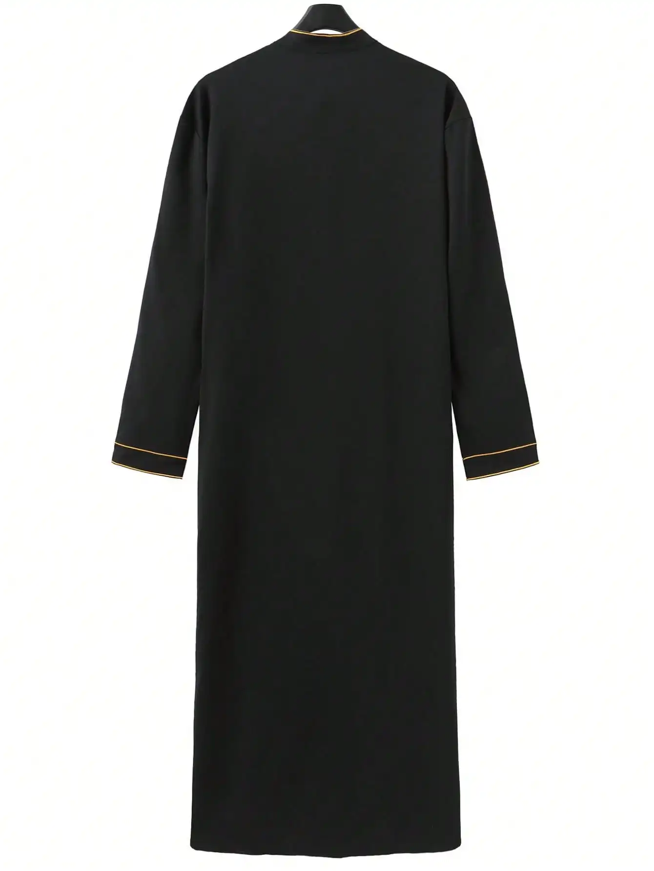 2025 Elegant Retro Muslim Men's Robe round Neck Loose Festival Clothing Moroccan Style Luxury Simple Design for Men