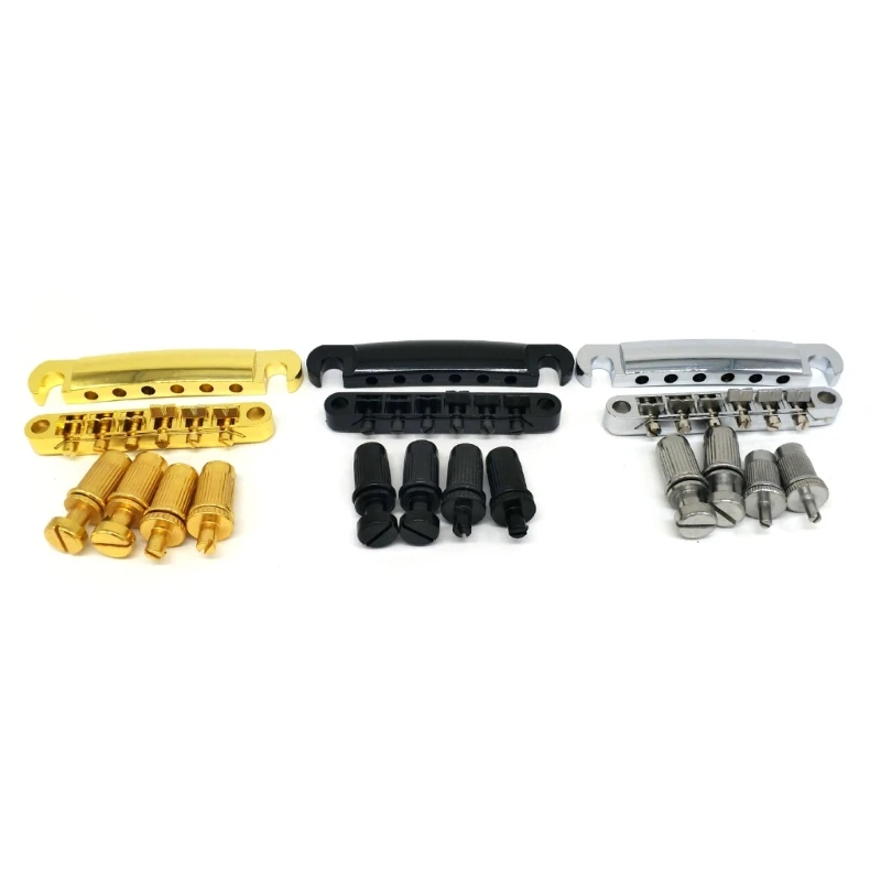 

Tune-O-Matic Guitar Bridge with Tailpiece and Studs for Guitar Replacements Kits Dropship