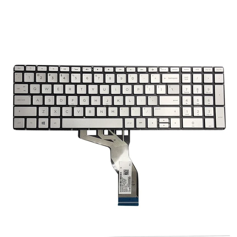 

K+For HP 15-BP 15M-BP 15-BS 15-BW 15-CB US Version Backlight Keyboard (Silver)