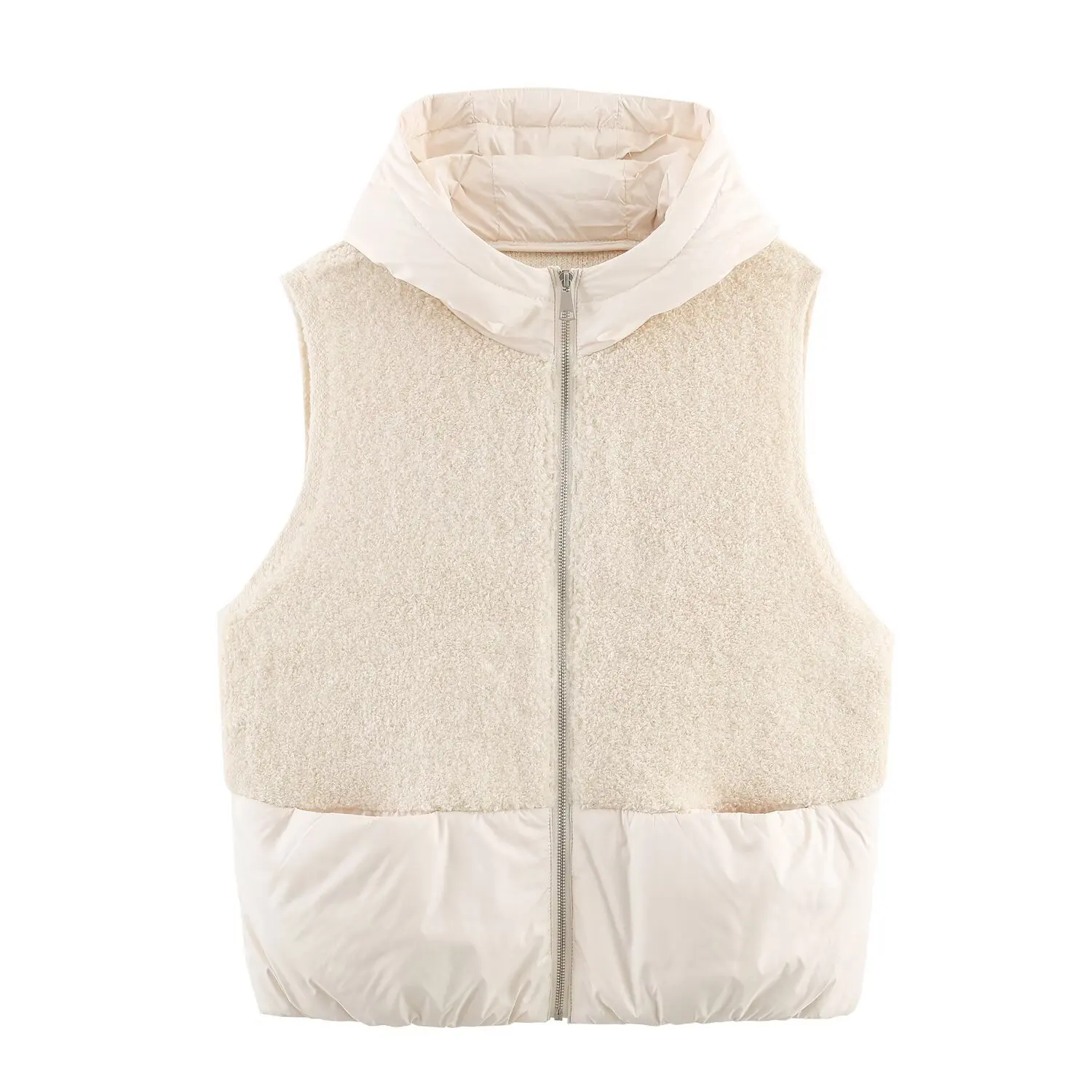 

Lamb plush coat trendy ins autumn and winter vest splicing outer wear versatile new Korean style outer vest