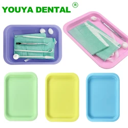 Dental Medical Tray Plastic Square Plate Autoclavable Divided Split Trays Surgical Instrument Placement Box Dentistry Lab Tools