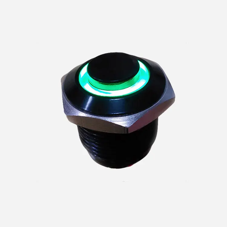 

50PCS Bi-color Black Led Push Button Switch With RING Led For Home Device Fans